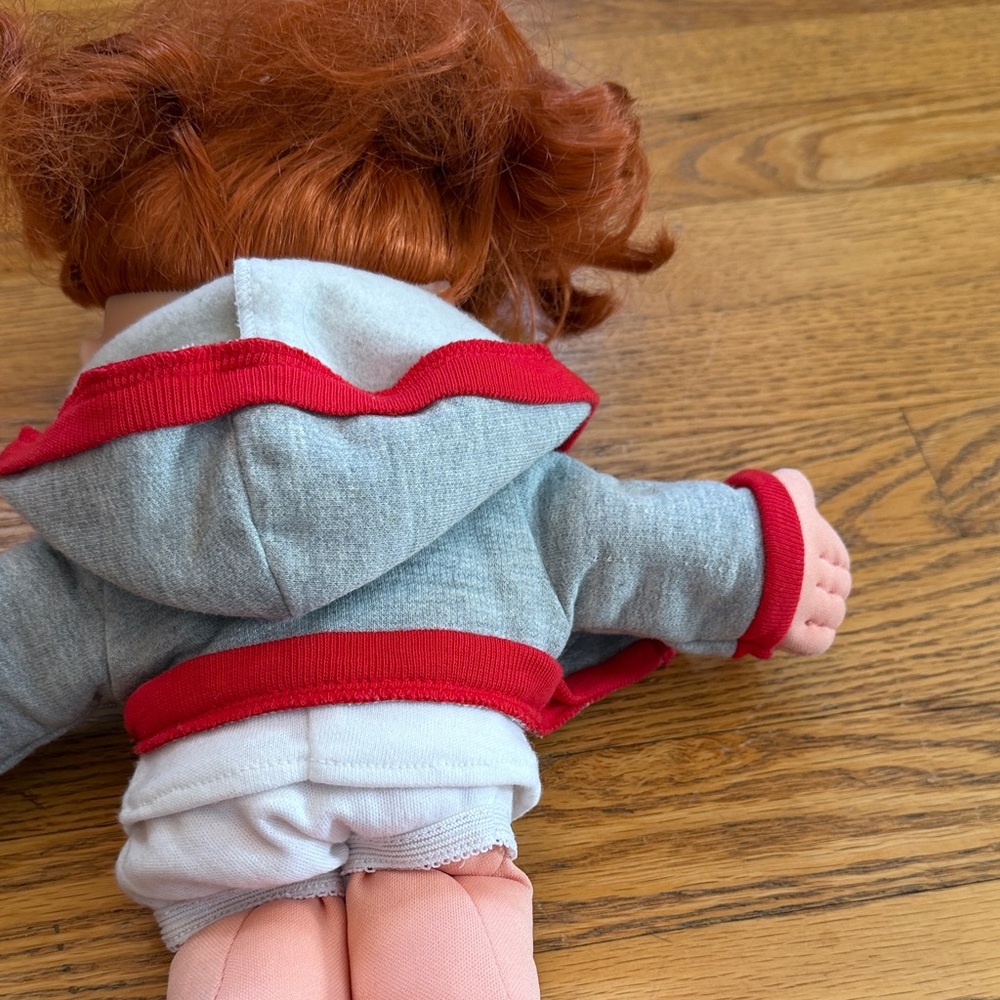 Cabbage Patch Kid Redhead Doll with Gray CPK hooded sweatshirt 1995 on tag - Picture 10 of 16